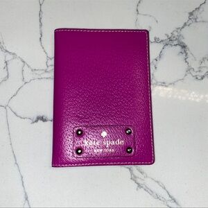 Kate Spade Fuchsia Leather Passport Holder